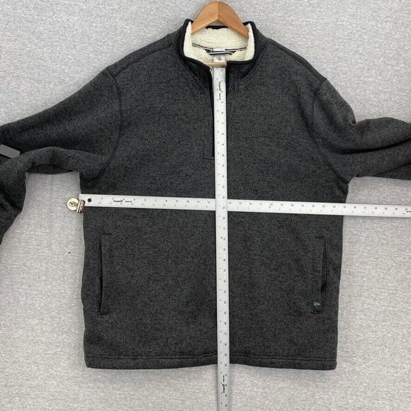 Orvis Sweatshirt Mens Extra Large Black Pullover 1/4 Zip Pockets Lined - Picture 7 of 11